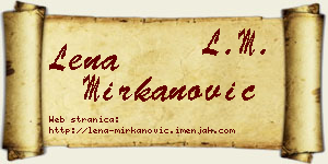 Lena Mirkanović vizit kartica